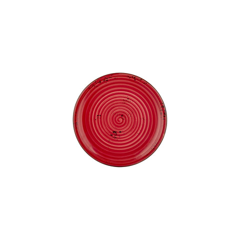 Ardent dia.8.25" Round Red Vitrified Plate (Set of 4)