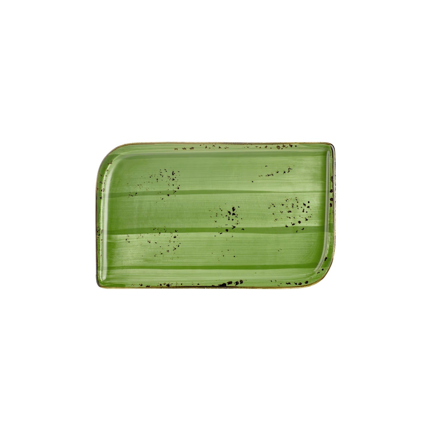 Breeze 11.75" x 7" x h:0" Rectangular Green Vitrified Platter (1 each)