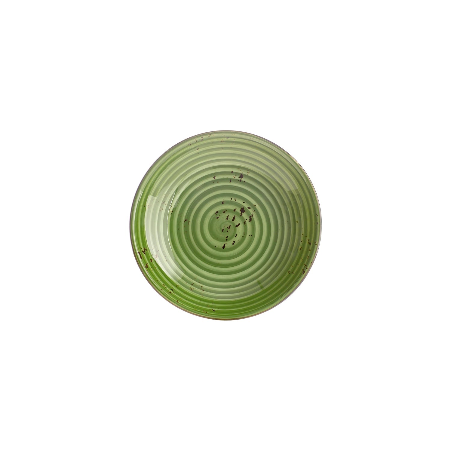 Breeze dia.9" h:1.75" 34 oz. Round Green Vitrified Deep Plate (Set of 6)