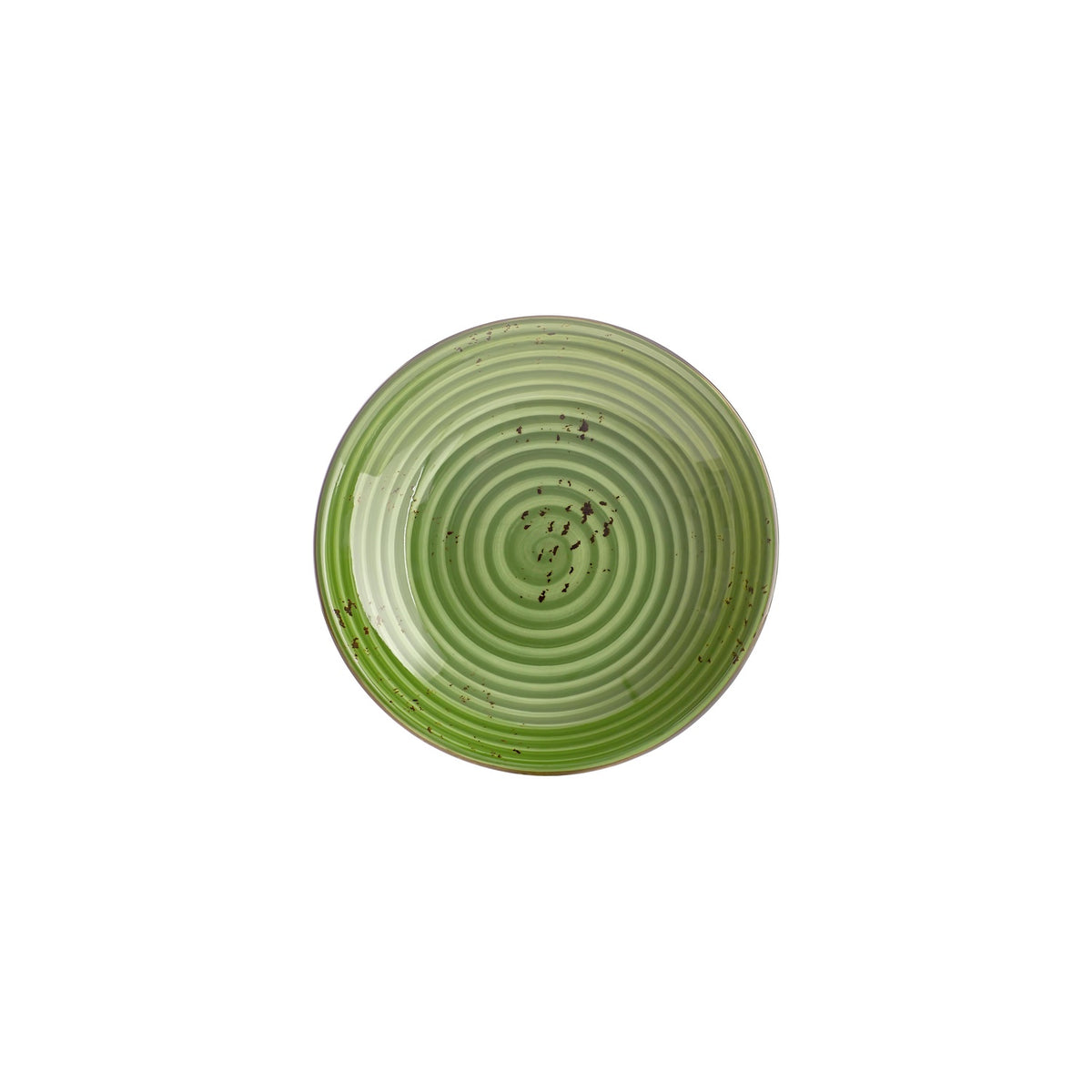 Breeze dia.9" h:1.75" 34 oz. Round Green Vitrified Deep Plate (Set of 6)