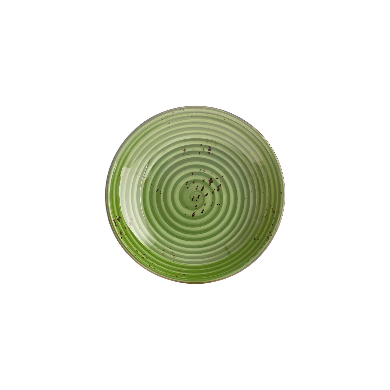 Breeze dia.9.75" h:2" 44 oz. Round Green Vitrified Deep Plate (Set of 6)