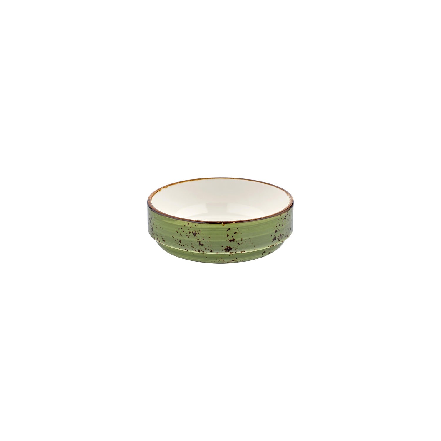 Breeze dia.3.25" h:0" 4 oz. Round Green Vitrified Ramekin (Set of 4)