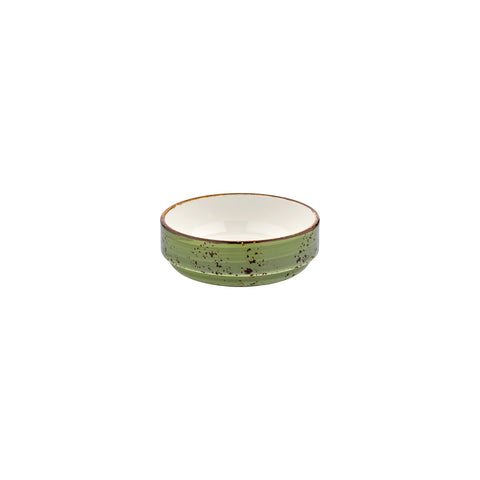 Breeze dia.3.25" h:0" 4 oz. Round Green Vitrified Ramekin (Set of 4)