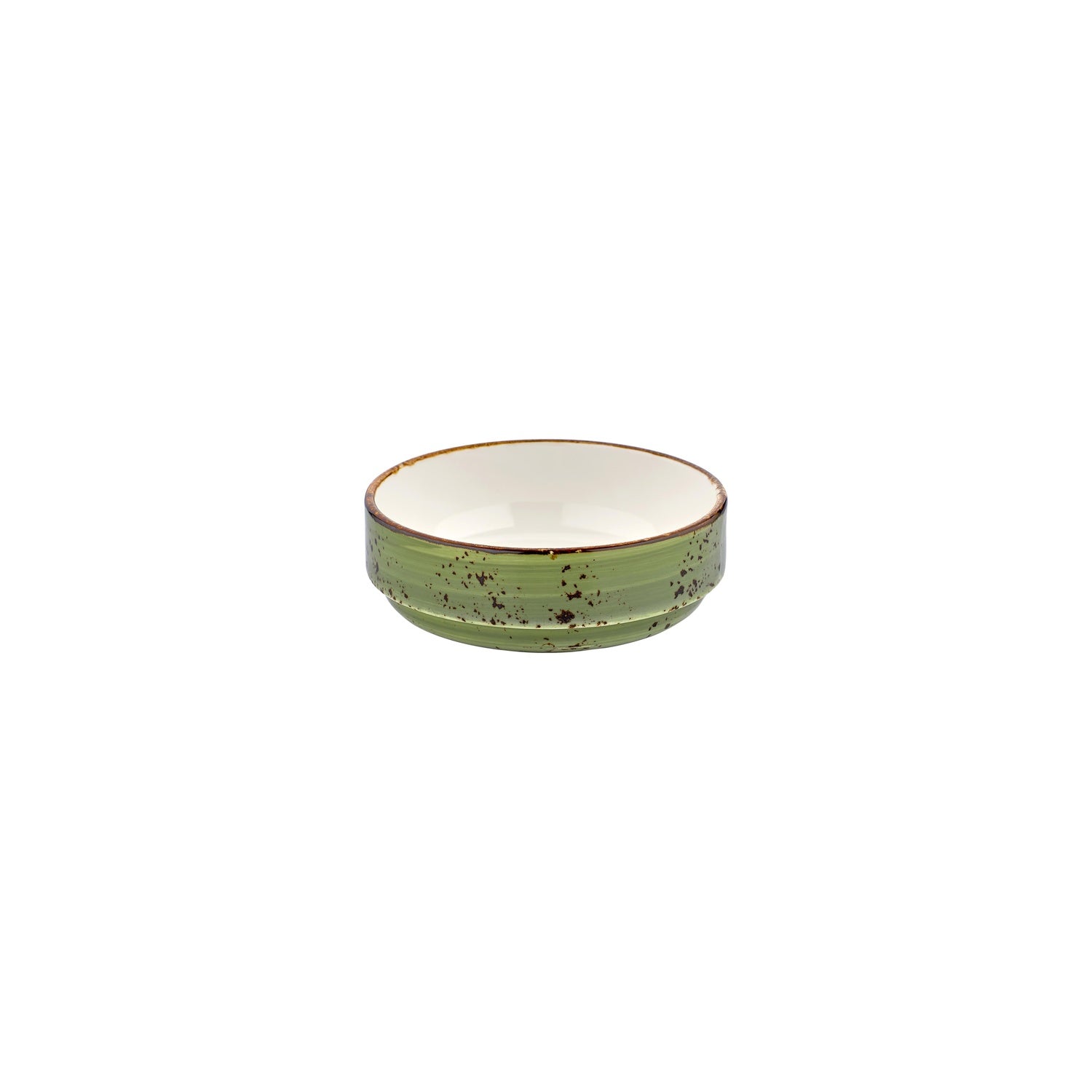 Breeze dia.3.25" h:0" 4 oz. Round Green Vitrified Ramekin (Set of 4)
