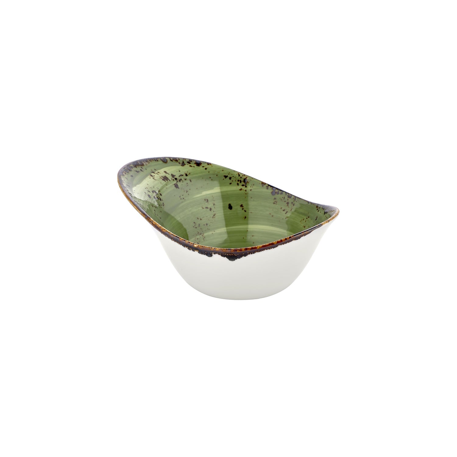 Breeze 10.25" x 7.5" x h:0" 42 oz. Organic Green Vitrified Bowl (1 each)