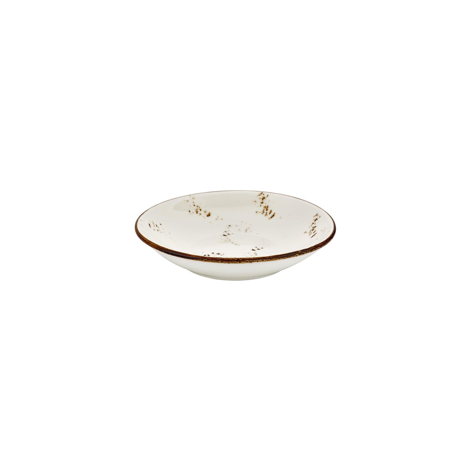Harmony Elegance dia.9" h:1.75" 34 oz. Round Brown Vitrified Deep Plate (Set of 6)
