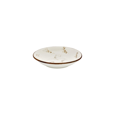 Harmony Elegance dia.9" h:1.75" 34 oz. Round Brown Vitrified Deep Plate (Set of 6)