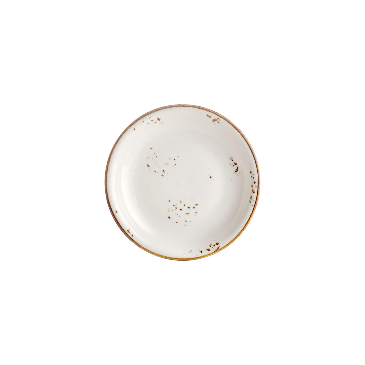 Harmony Elegance dia.9" h:1.75" 34 oz. Round Brown Vitrified Deep Plate (Set of 6)
