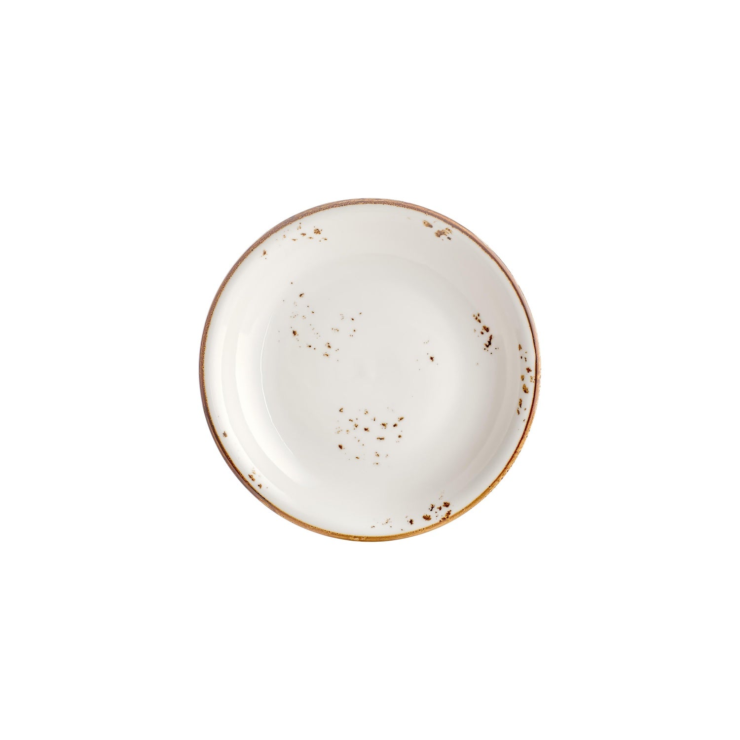Harmony Elegance dia.9.75" h:2" 44 oz. Round Brown Vitrified Deep Plate (Set of 6)