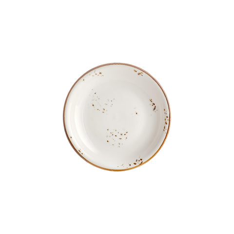 Harmony Elegance dia.9.75" h:2" 44 oz. Round Brown Vitrified Deep Plate (Set of 6)
