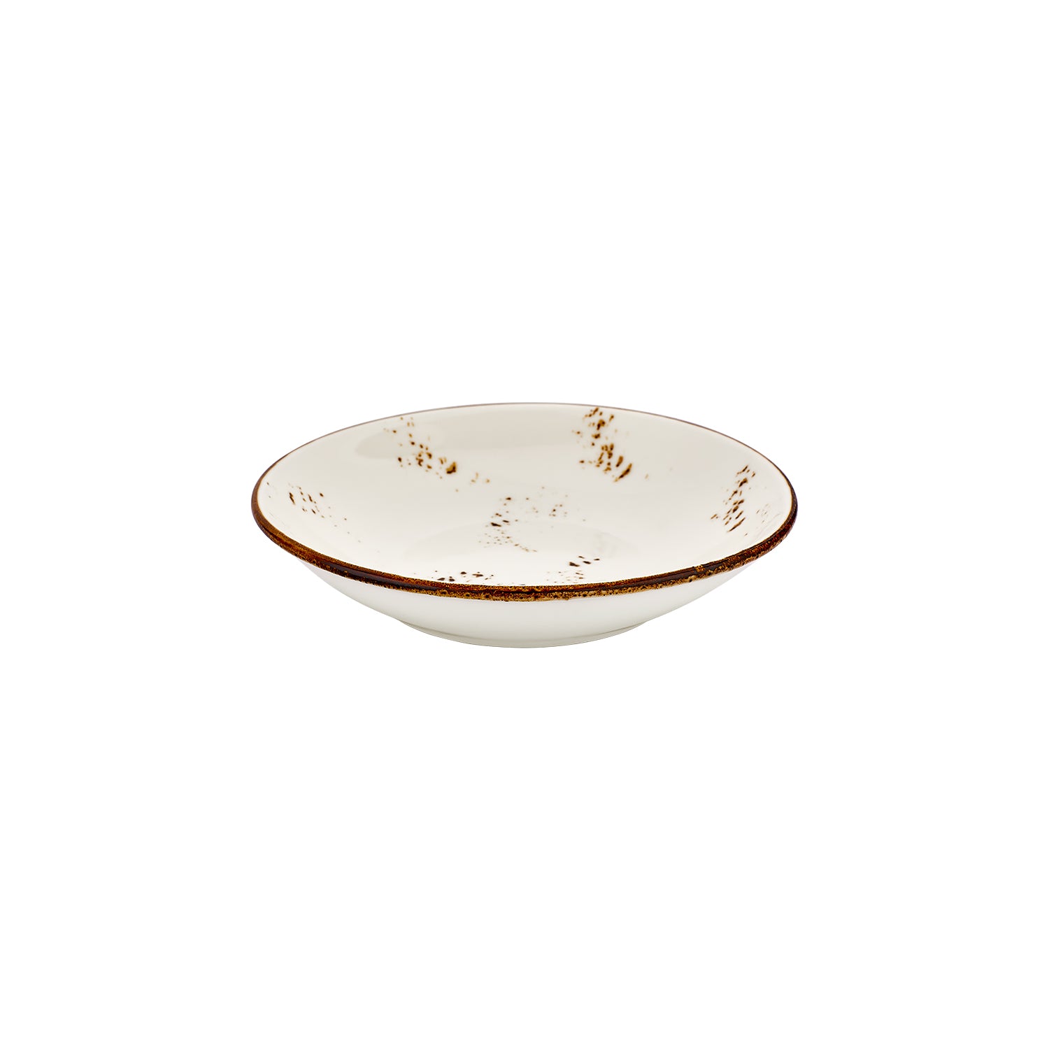 Harmony Elegance dia.11" h:0" 57 oz. Round Brown Vitrified Deep Plate (Set of 6)