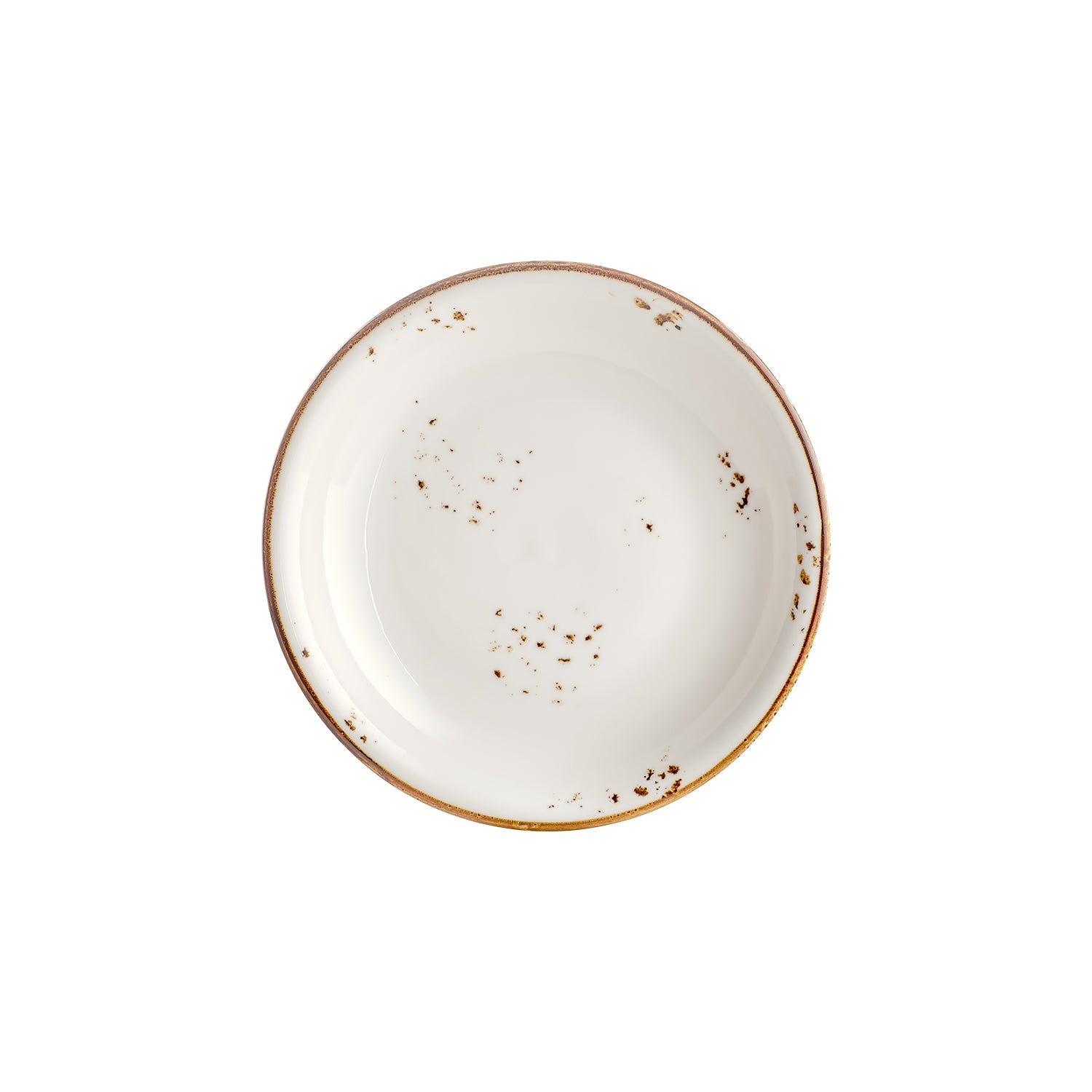 Harmony Elegance dia.11" h:0" 57 oz. Round Brown Vitrified Deep Plate (Set of 6)