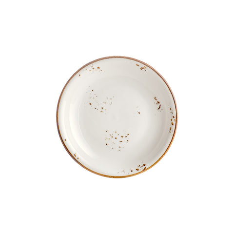 Harmony Elegance dia.11" h:0" 57 oz. Round Brown Vitrified Deep Plate (Set of 6)