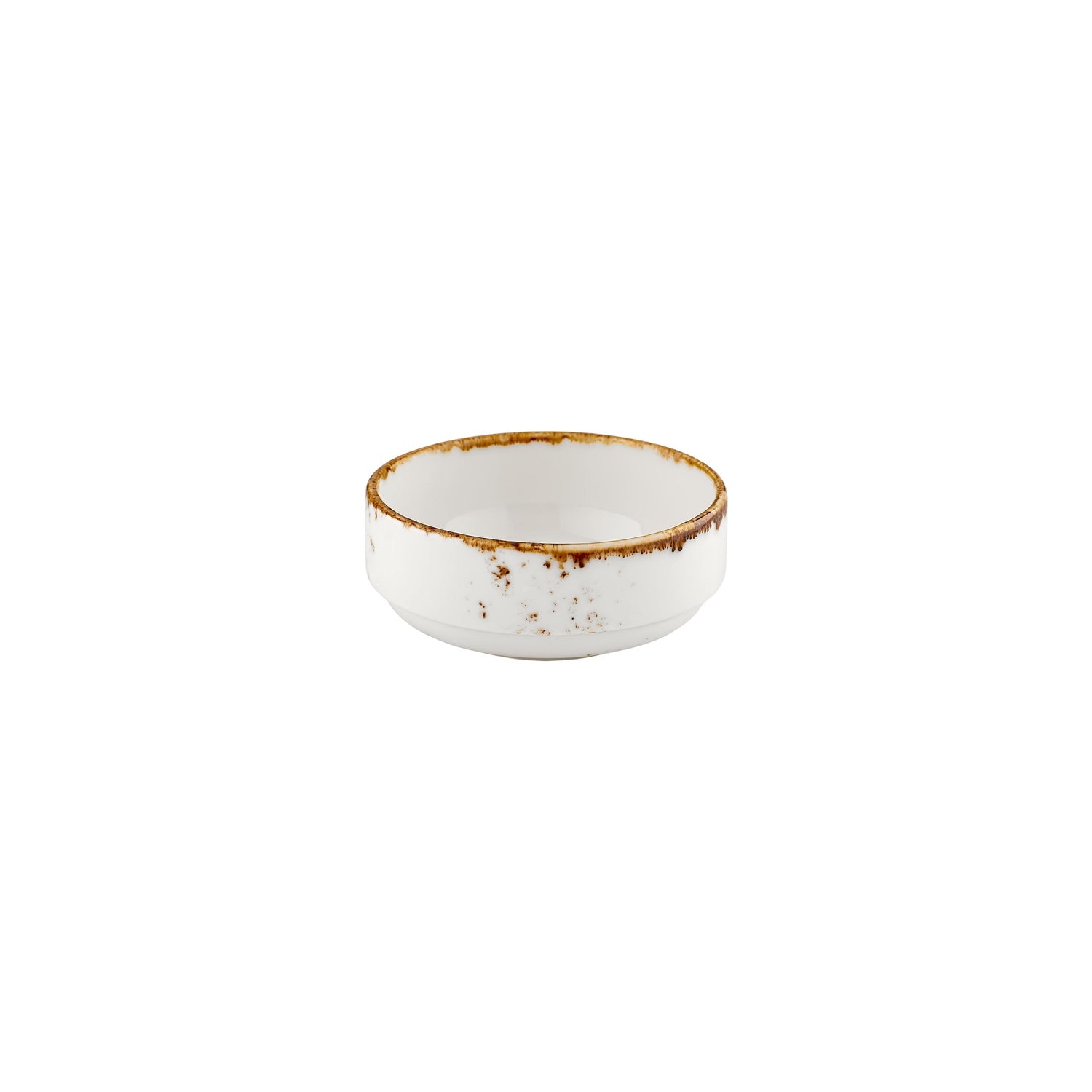 Harmony Elegance dia.5.5" h:0" 15 oz. Round Brown Vitrified Bowl (Set of 4)