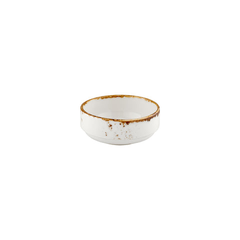 Harmony Elegance dia.5.5" h:0" 15 oz. Round Brown Vitrified Bowl (Set of 4)