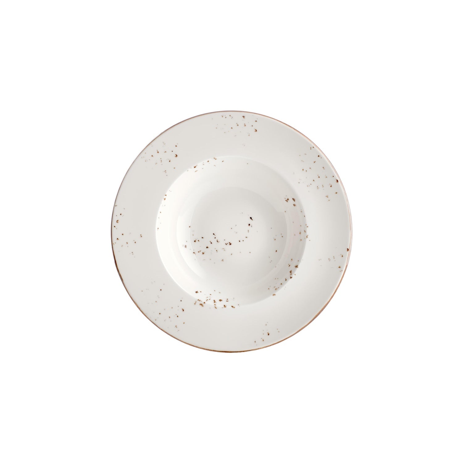 Harmony Elegance dia.11" h:2.25" 16 oz. Round Brown Vitrified Deep Plate (Set of 6)