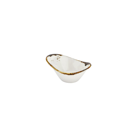 Harmony Elegance 4.25" x 3.25" x h:0" 2 oz. Organic Brown Vitrified Bowl (Set of 4)
