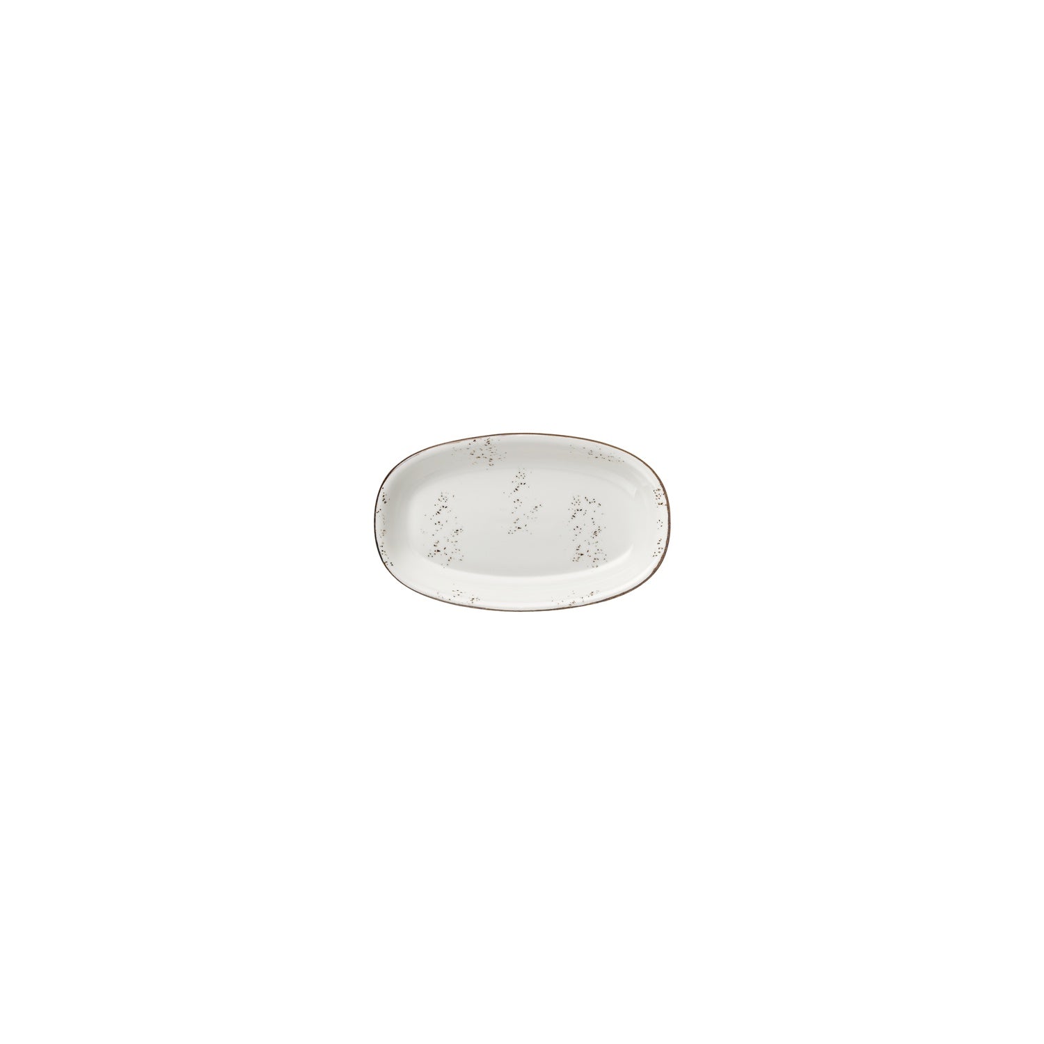 Harmony Elegance 6" x 3.5" x h:0.75" Oval Brown Vitrified Platter (1 each)