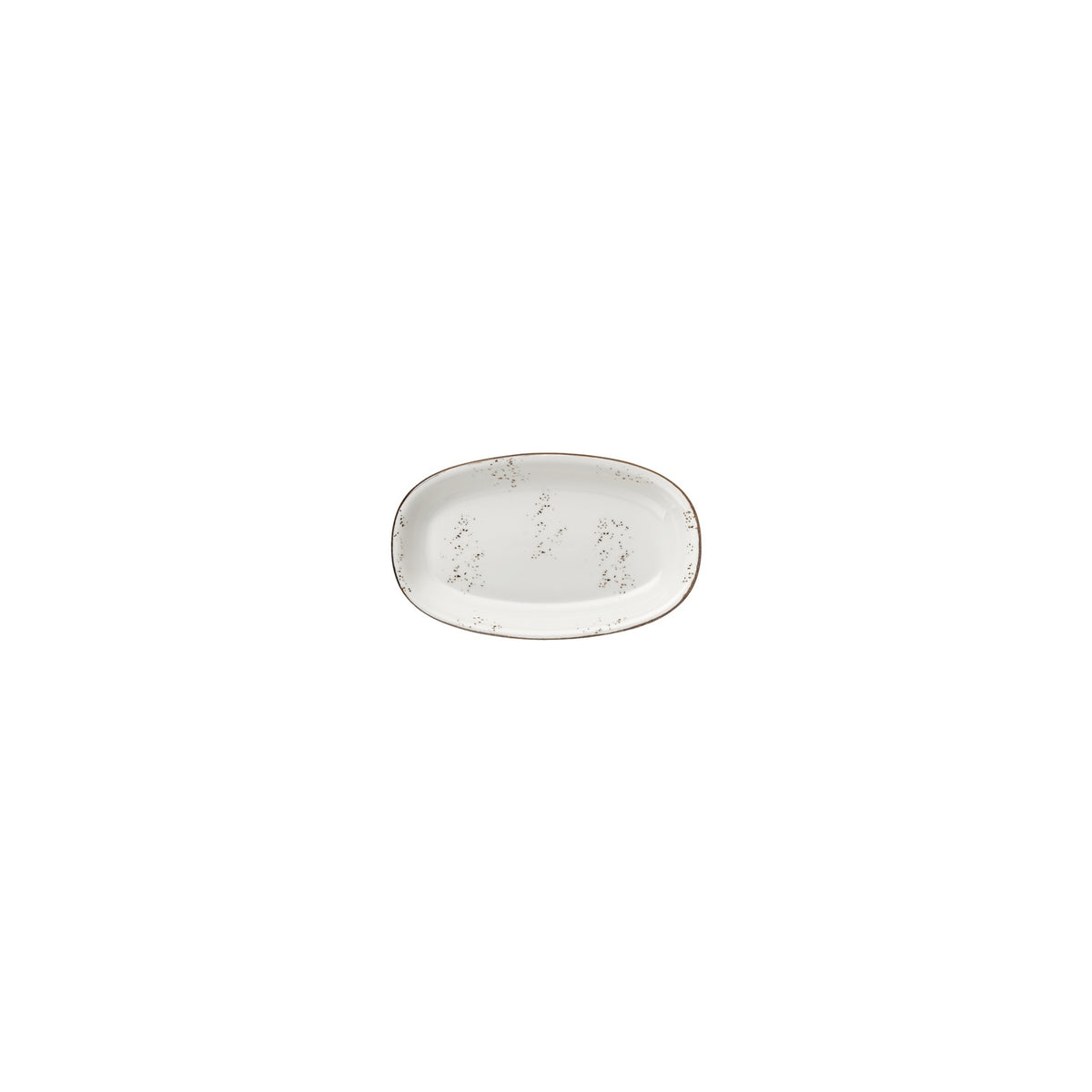 Harmony Elegance 6" x 3.5" x h:0.75" Oval Brown Vitrified Platter (1 each)
