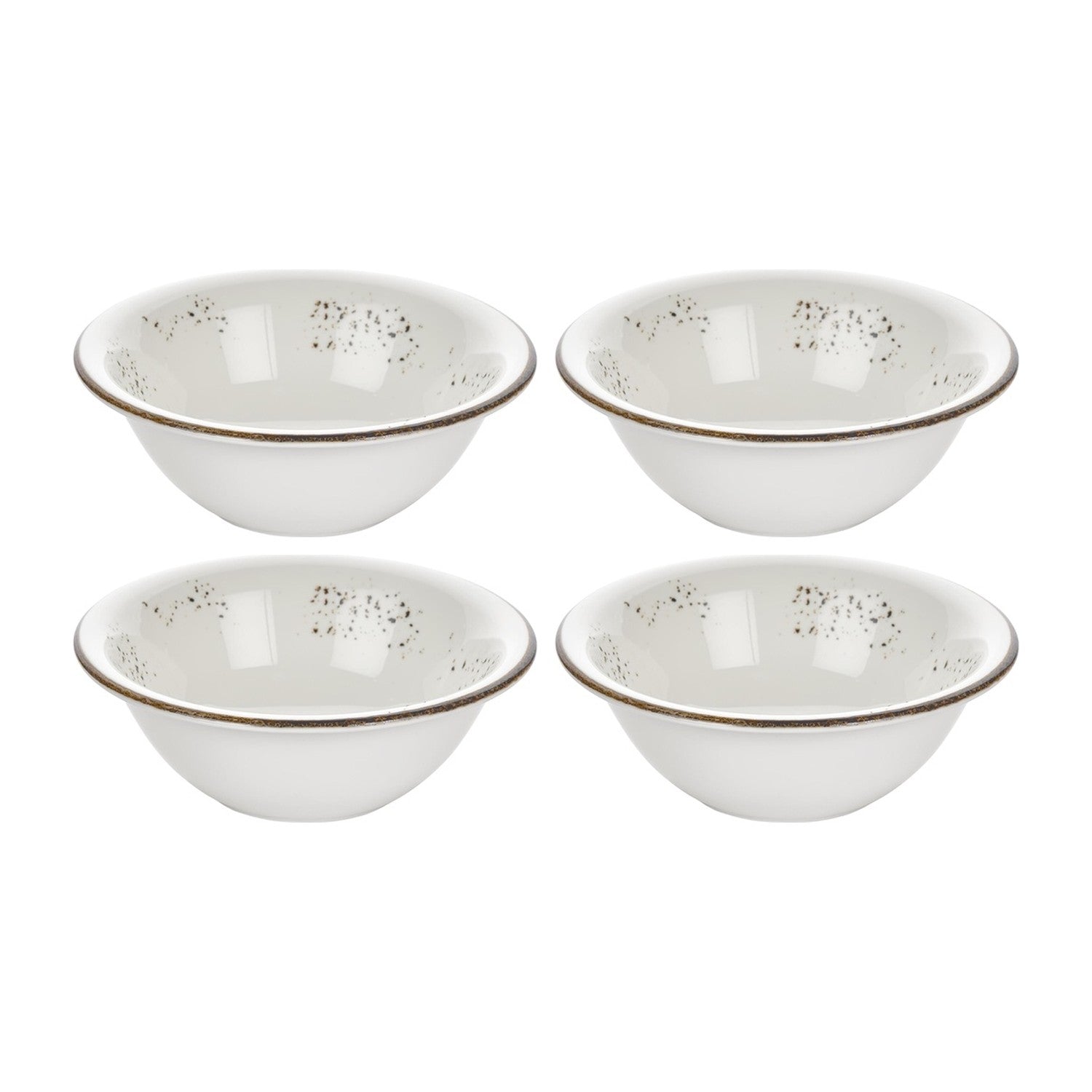 Harmony Elegance dia.6.25" h:2.25" 17 oz. Round Brown Vitrified Bowl (Set of 4)