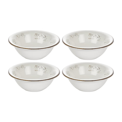 Harmony Elegance dia.6.25" h:2.25" 17 oz. Round Brown Vitrified Bowl (Set of 4)