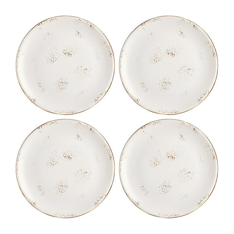 Harmony Elegance dia.7.5" Round Brown Vitrified Plate (Set of 4)