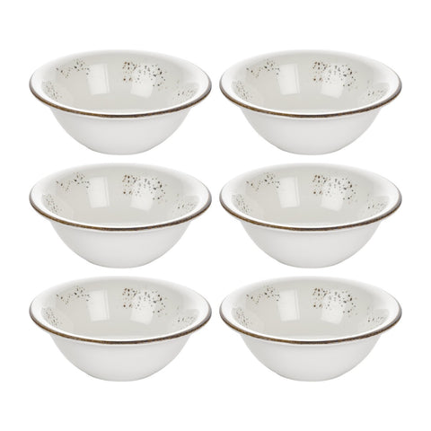 Harmony Elegance dia.7.75" h:2.75" 30 oz. Round Brown Vitrified Bowl (Set of 6)