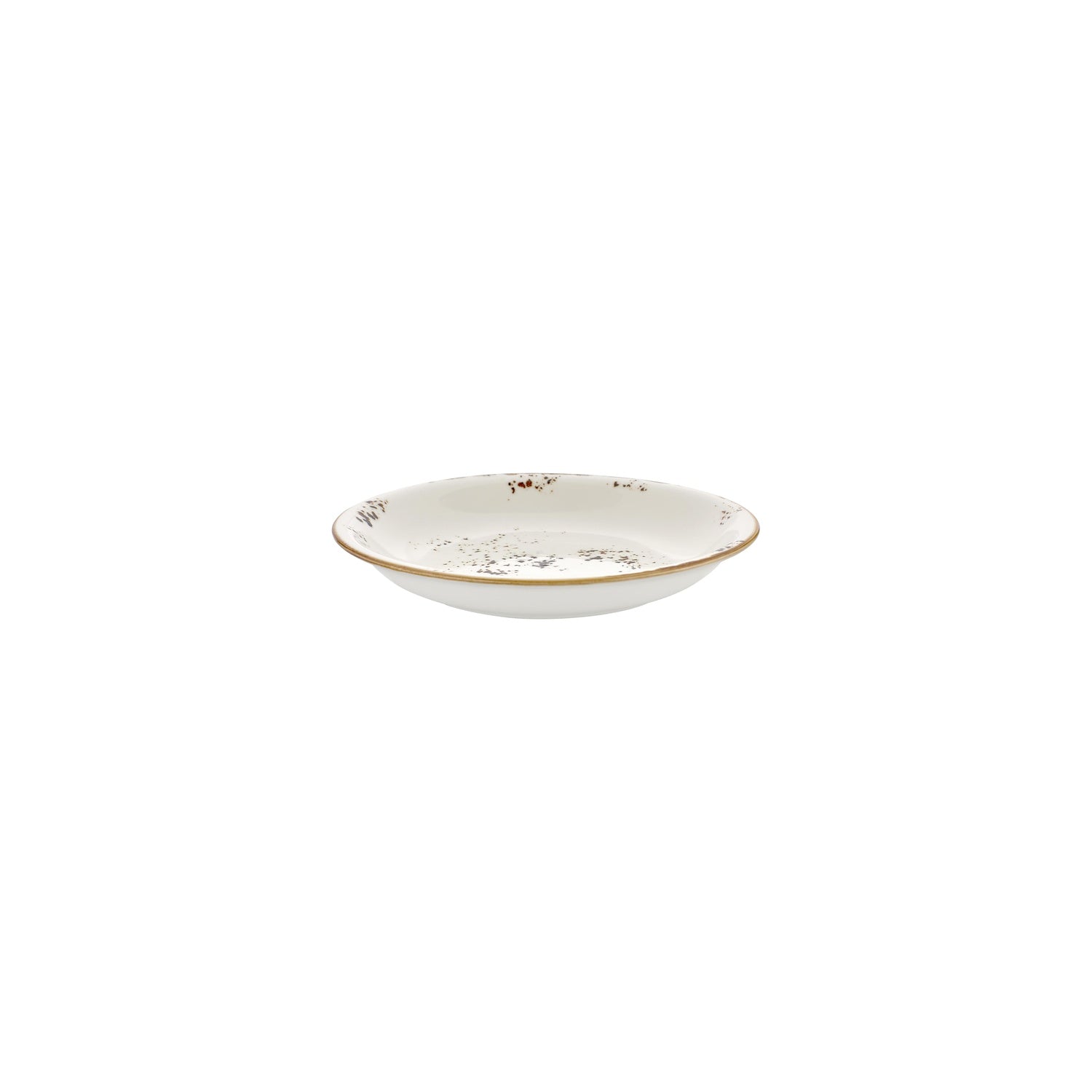 Harmony Elegance dia.8.25" h:0" 17 oz. Round Brown Vitrified Deep Plate (Set of 4)