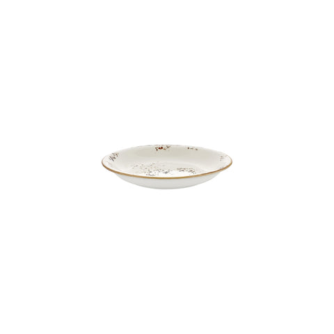 Harmony Elegance dia.8.25" h:0" 17 oz. Round Brown Vitrified Deep Plate (Set of 4)