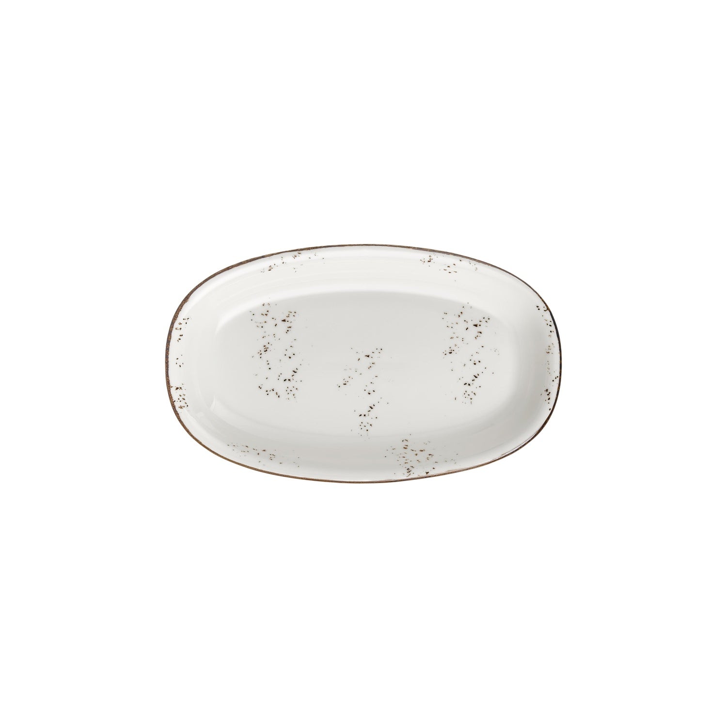 Harmony Elegance 11.5" x 7" x h:1.25" Oval Brown Vitrified Platter (1 each)