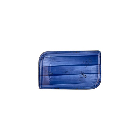 Enigma 9.5" x 6" Rectangular Blue Vitrified Plate (Set of 4)
