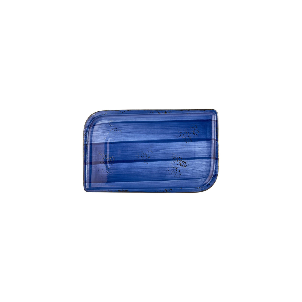 Enigma 9.5" x 6" Rectangular Blue Vitrified Plate (Set of 4)