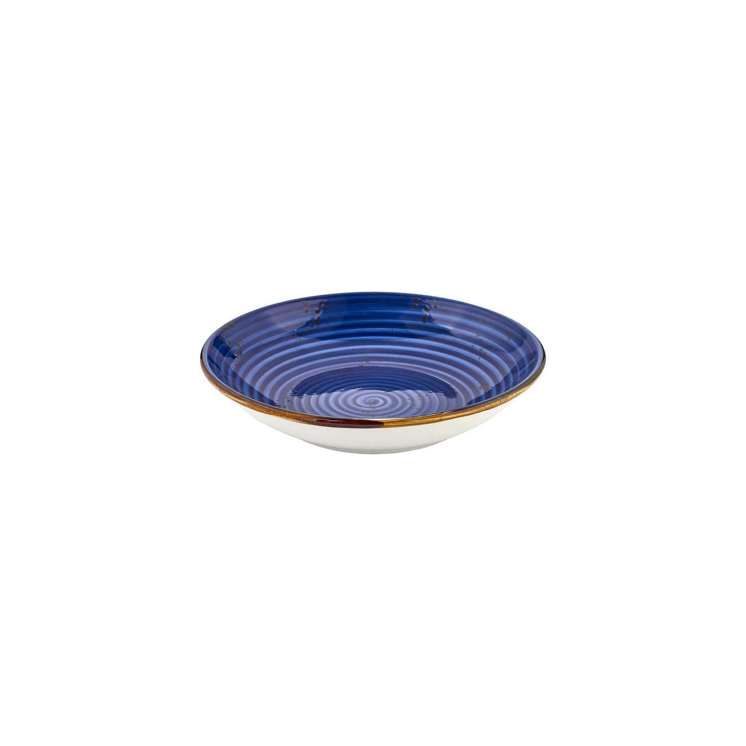 Enigma dia.9.75" h:2" 44 oz. Round Blue Vitrified Deep Plate (Set of 6)