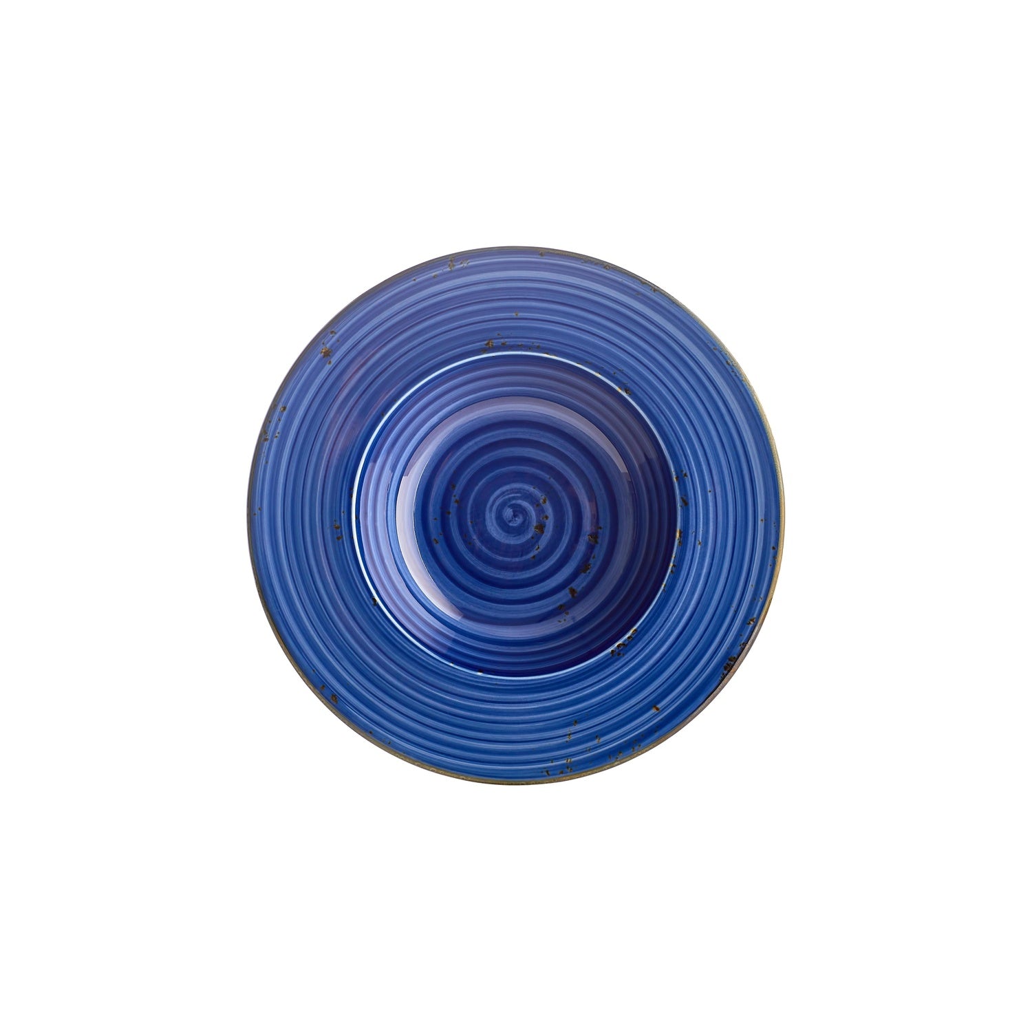 Enigma dia.11" h:2.25" 16 oz. Round Blue Vitrified Deep Plate (Set of 6)