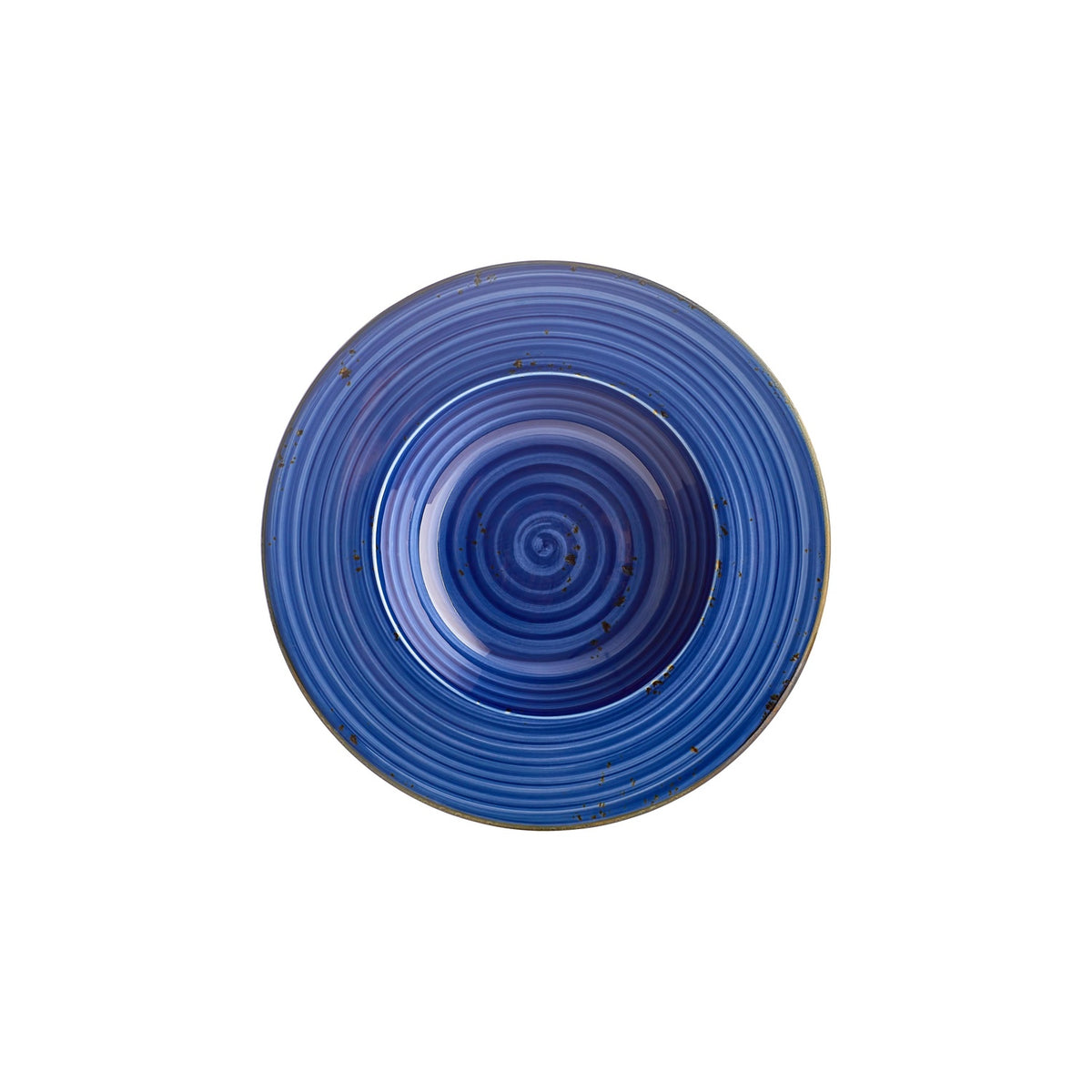 Enigma dia.11" h:2.25" 16 oz. Round Blue Vitrified Deep Plate (Set of 6)