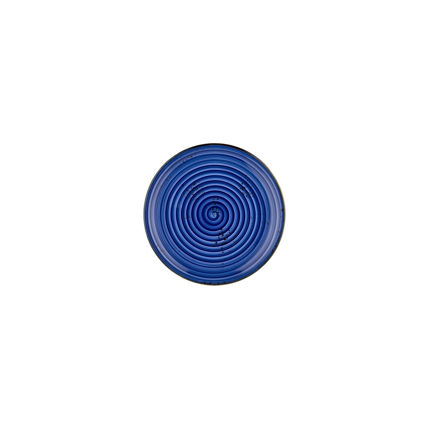 Enigma dia.6.75" Round Blue Vitrified Plate (Set of 4)