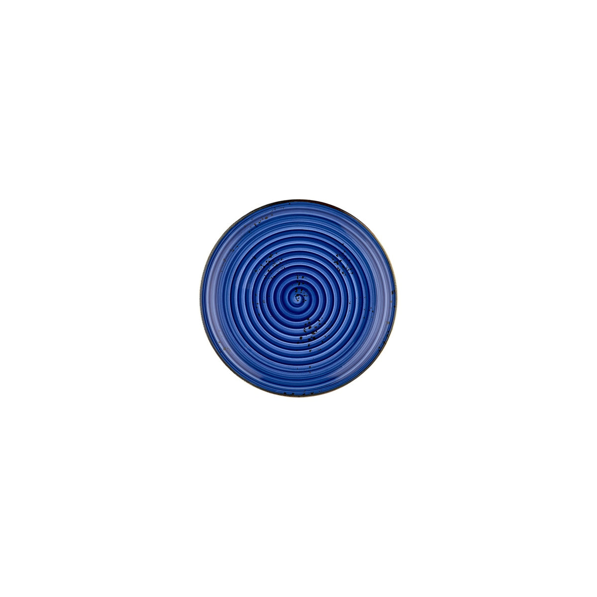 Enigma dia.6.75" Round Blue Vitrified Plate (Set of 4)