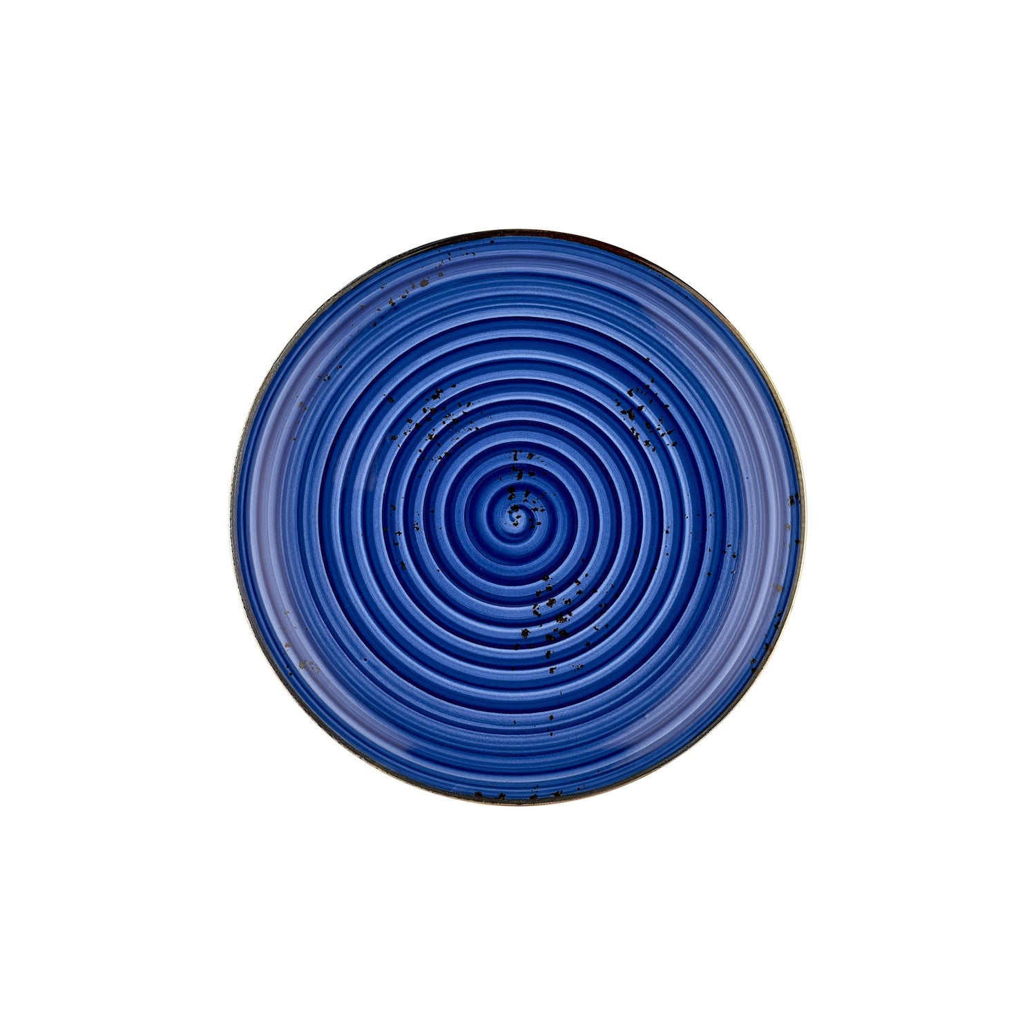 Enigma dia.11.75" Round Blue Vitrified Plate (Set of 6)
