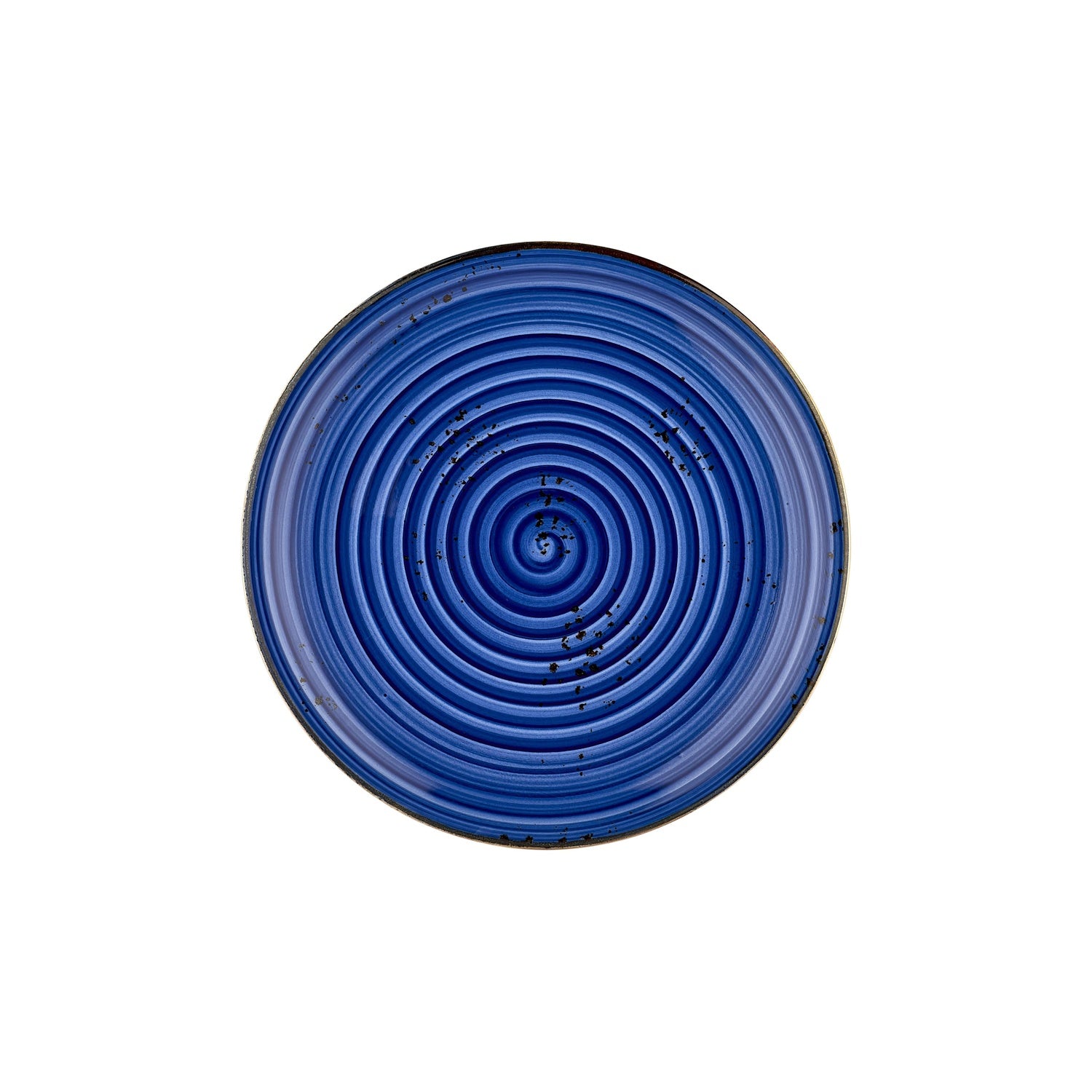 Enigma dia.11.75" Round Blue Vitrified Plate (Set of 6)