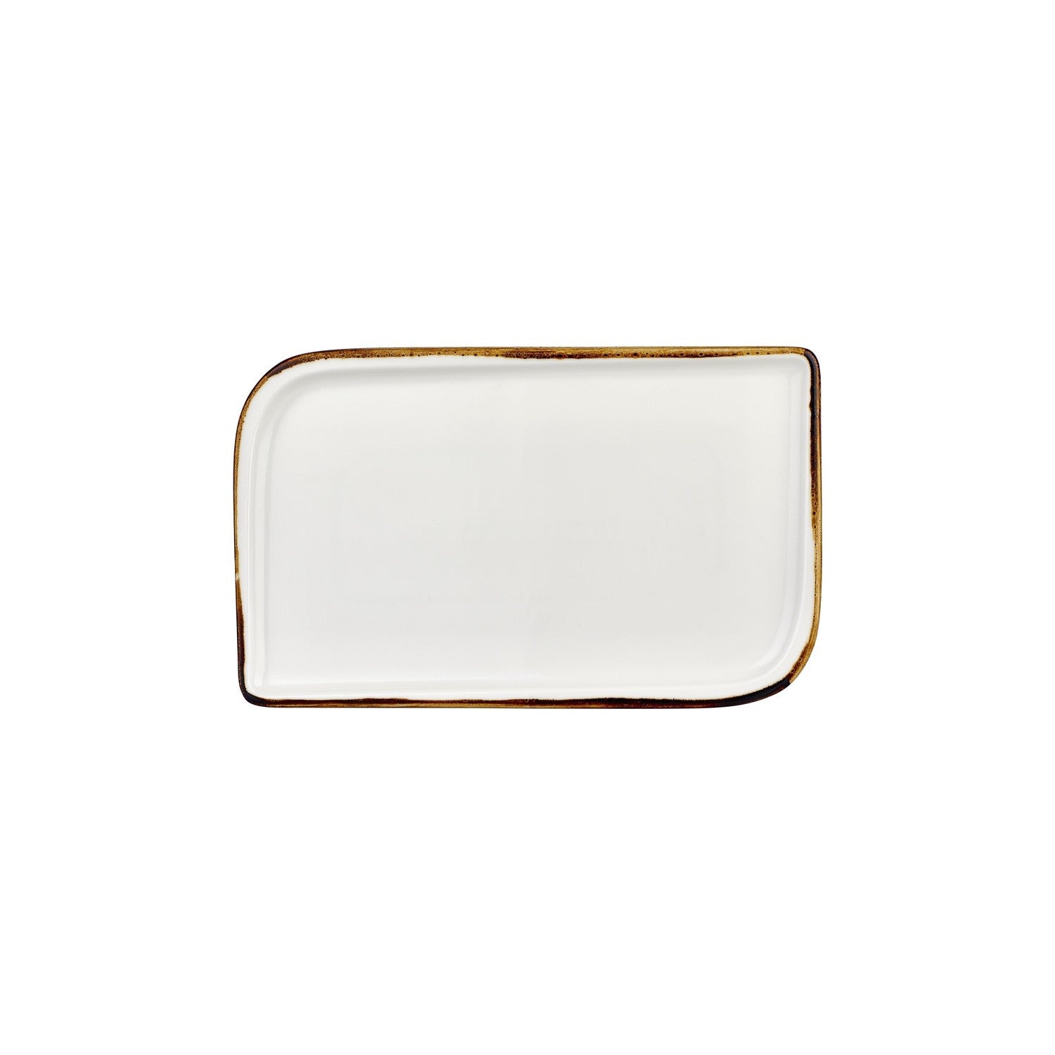 Gleam 11.75" x 7" x h:0" Rectangular Brown Vitrified Platter (1 each)