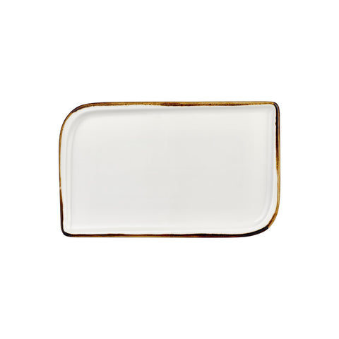 Gleam 13.75" x 8.25" x h:0" Rectangular Brown Vitrified Platter (1 each)