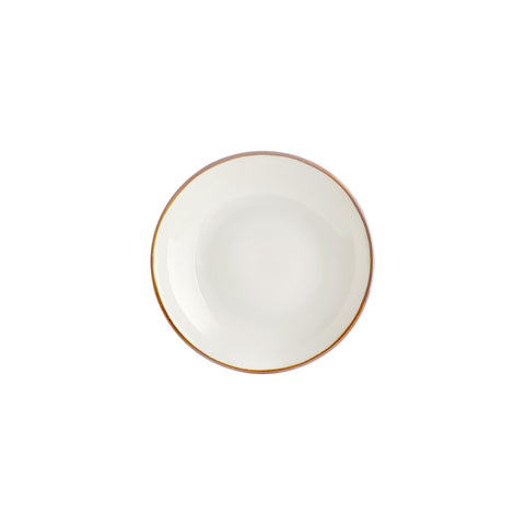 Gleam dia.9" h:1.75" 34 oz. Round Brown Vitrified Deep Plate (Set of 6)