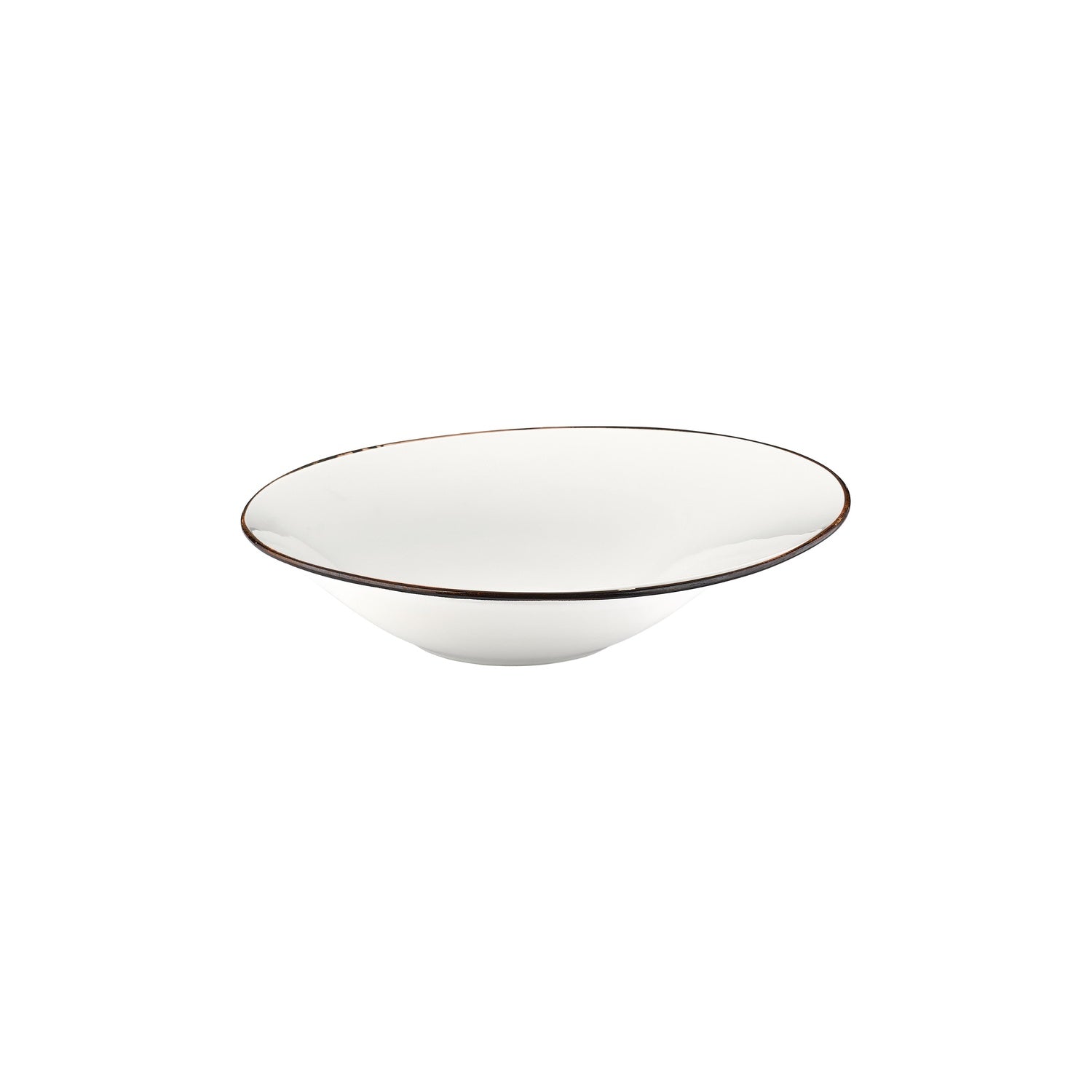 Gleam 11.75" x 11.75" x h:0" 24 oz. Organic Brown Vitrified Deep Plate (Set of 6)