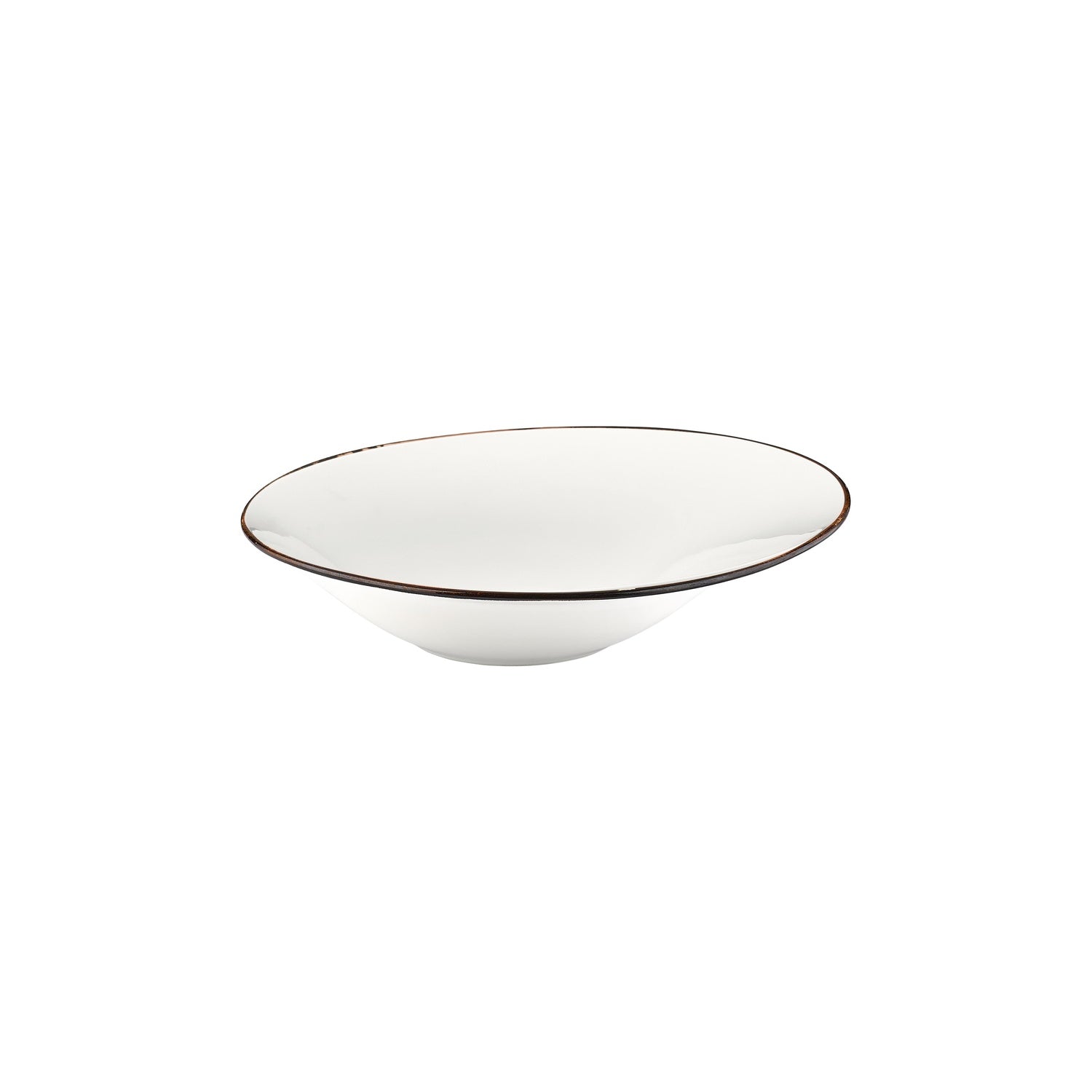 Gleam 11.75" x 11.75" x h:0" 24 oz. Organic Brown Vitrified Deep Plate (Set of 6)