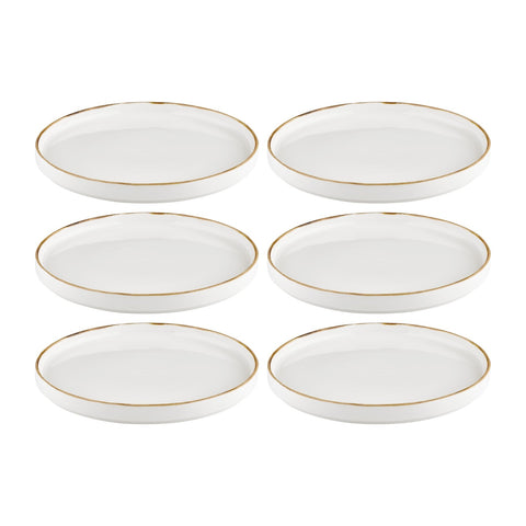 Gleam dia.10.75" Round Brown Vitrified Plate (Set of 6)