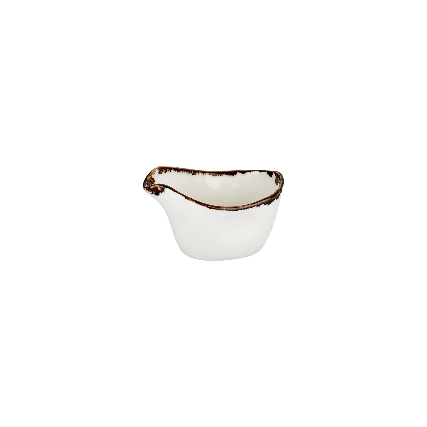 Gleam 3.25" x 2" x h:0" 2 oz. Oval Brown Vitrified Creamer (1 each)