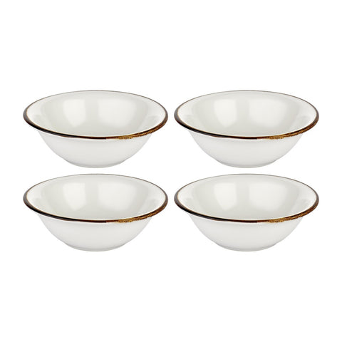 Gleam dia.6" h:2" 12 oz. Round Brown Vitrified Bowl (Set of 4)
