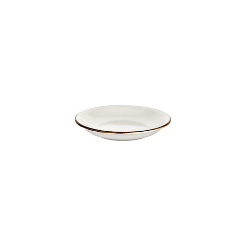 Gleam dia.8.25" h:0" 17 oz. Round Brown Vitrified Deep Plate (Set of 4)