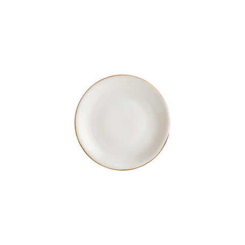 Gleam dia.8.25" h:0" 17 oz. Round Brown Vitrified Deep Plate (Set of 4)