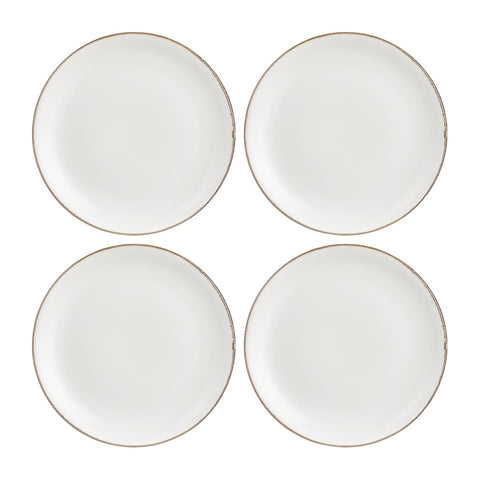 Gleam dia.8.25" Round Brown Vitrified Plate (Set of 4)